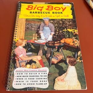 Vintage Big Boy Barbecue Book 1950s Spiral Cookbook Mid Century Grilling Recipes